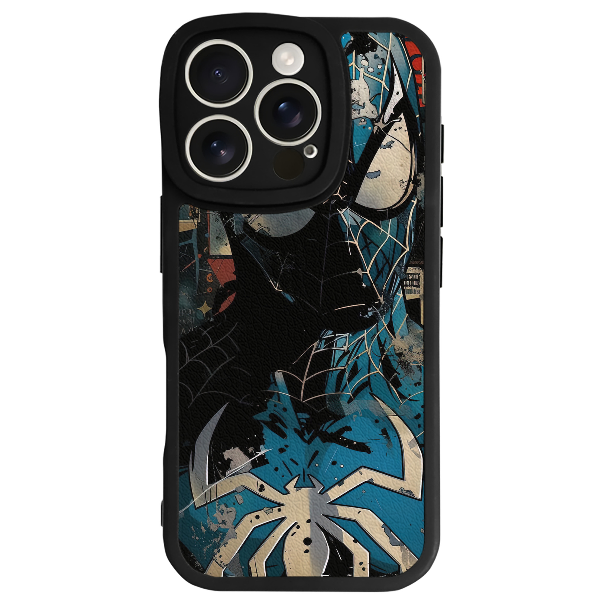 Spider Man スパイダーマン 【iPhone 16シリーズ対応】シリコンスマホケース（レザー調） 材質：シリコン